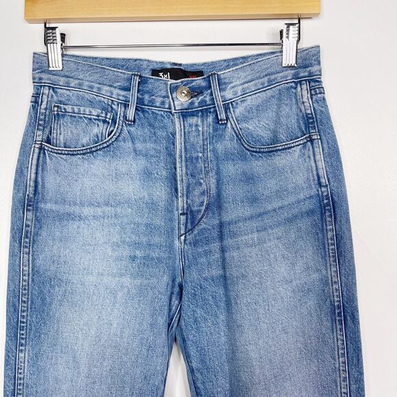 3x1 Womens 25 Shelter Austin Crop Jean Byrd High Rise Raw Frayed Hem Button Fly - Picture 3 of 13